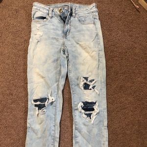 American eagle light wash skinny jeans